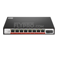 8x 10/100/1000Base-T RJ45 ~ 1x 1000Base-X SFP Rainure SC Unmanaged PoE Switch,Single Fiber,1310nm/1550nm 20km