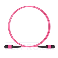 MPO Trunkkabel, 1m (3ft) Senko MPO Female 12 Fasern, Polarität B, LSZH, OM4 (OM3) 50/125 Multimode, Elite, Magenta