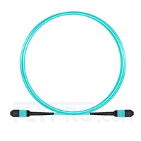 Image de 3m MPO Femelle 12 Fibres OM3 50/125 Câble Trunk Multimode, Type B, Élite, LSZH, Aqua