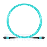 5m MPO Femelle 12 Fibres OM3 50/125 Câble Trunk Multimode, Type A, Élite, LSZH, Aqua