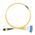 Bild von MPO Breakoutkabel, 2m (7ft) Senko MPO Female auf 4 LC UPC Duplex 8 Fasern, Polarität B, LSZH, OS2 9/125 Singlemode, Elite, Gelb