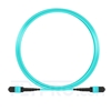 Picture of 5m (16ft) MTP-MTP Patch Cord Female 12 Fibers Type A Plenum (LSZH) OM3 50/125 Multimode Elite, Aqua