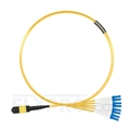 Picture of 1m (3ft) MTP Female to 4 LC UPC Duplex 8 Fibers Type B Plenum (OFNP) OS2 9/125 Single Mode Elite Breakout Cable, Yellow