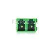 Picture of LC/APC to LC/APC Duplex Single Mode SC Footprint Plastic Fiber Optic Adapter/Mating Sleeve without Flange