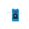 Picture of LC/UPC to LC/UPC 10G Simplex Multimode OM3 Plastic Fiber Optic Adapter/Mating Sleeve without Flange, Aqua