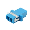 Picture of LC/UPC to LC/UPC 10G Duplex OM3 Multimode SC Footprint Plastic Fiber Optic Adapter/Mating Sleeve with Flange, Aqua