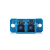 Picture of LC/UPC to LC/UPC 10G Duplex OM3 Multimode SC Footprint Plastic Fiber Optic Adapter/Mating Sleeve with Flange, Aqua