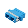 Bild von SC/UPC auf SC/UPC Duplex Singlemode LWL-Adapter/Führungshülse aus Kunststoff mit Flansch