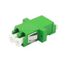 LC/APC auf LC/APC Duplex Singlemode LWL-Adapter/Führungshülse aus Kunststoff mit Flansch