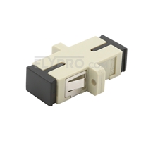 Adaptateur à Fibre Optique/Manchon d'Accouplement Plastique SC/UPC vers SC/UPC Multimode OM1/OM2 Simplex avec Bride