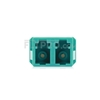 Bild von LC/UPC to LC/UPC 10G Duplex OM3 Multimode SC Footprint Plastic Fiber Optic Adapter/Mating Sleeve without Flange, Aqua