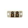 Picture of LC/UPC to LC/UPC Duplex OM1/OM2 Multimode SC Footprint Plastic Fiber Optic Adapter/Mating Sleeve with Flange