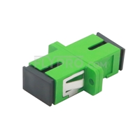 Bild von SC/APC auf SC/APC Simplex Singlemode LWL-Adapter/Führungshülse mit Flansch