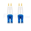 Picture of 2m (7ft) Grade B LC UPC to LC UPC Duplex Typical 0.12dB IL OS2 Single Mode LSZH 2.0mm BIF Fiber Optic Patch Cable
