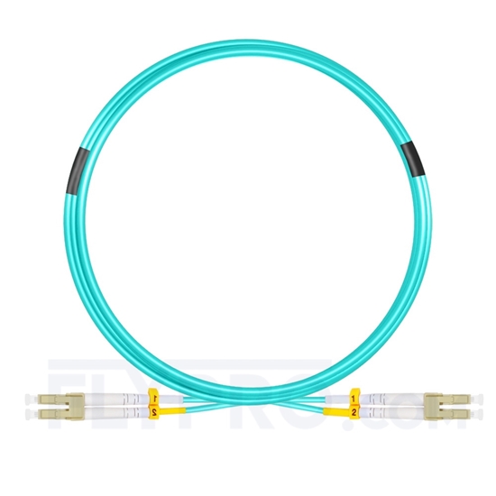 Image de 5m Jarretière Optique BIF LC UPC vers LC UPC Duplex OM4 Multimode LSZH 2,0mm, IL de 0,15dB