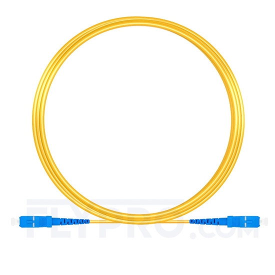 Bild von 10M（33ft）1550nm SC UPC Simplex Slow Axis Single Mode PVC-3.0mm (OFNR) 3.0mm Polarization Maintaining Fiber Optic Patch Cable