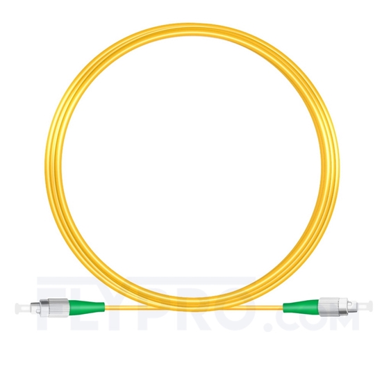 Bild von 10M（33ft）1310nm FC APC Simplex Slow Axis Single Mode PVC-3.0mm (OFNR) 3.0mm Polarization Maintaining Fiber Optic Patch Cable