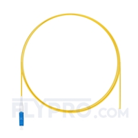 1m (3ft) LC UPC Simplex OS2 Single Mode PVC (OFNR) 0.9mm Fiber Optic Pigtail