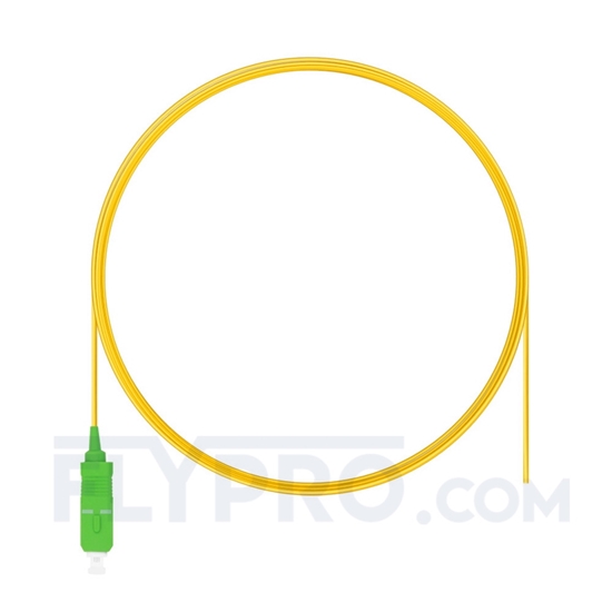 Image de 2m Pigtail à Fibre Optique SC APC Simplex OS2 Monomode PVC (OFNR) 0,9mm