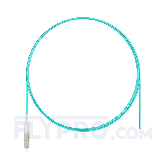 Bild von LWL-Pigtail, Simplex LC UPC Stecker, OM3 Multimode - 0,9mm PVC (OFNR) 1m (3ft)