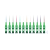 Picture of 1m (3ft) LC APC 12 Fibers OS2 Single Mode Unjacketed Color-Coded Fiber Optic Pigtail