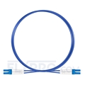 Picture of 1m (3ft) LC UPC to LC UPC Duplex OS2 Single Mode Armored PVC (OFNR) 3.0mm Fiber Optic Patch Cable