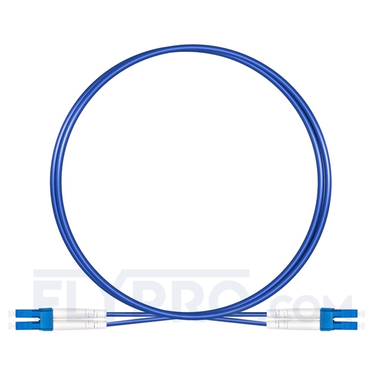Bild von Gepanzertes LWL-Patchkabel, 1m (3ft) LC UPC auf LC UPC Duplex Stecker, Singlemode PVC (OFNR)