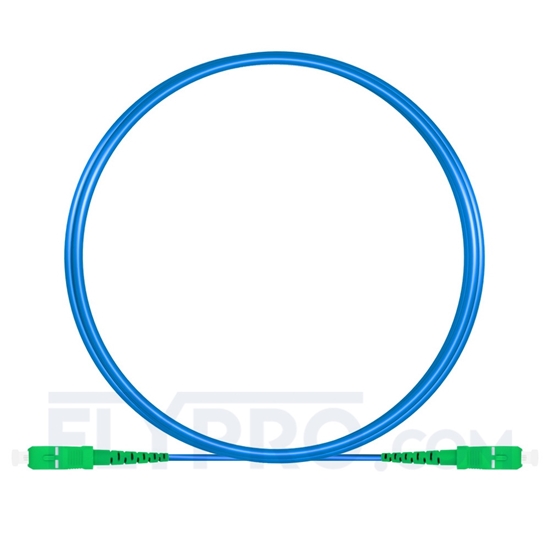 Bild von Gepanzertes LWL-Patchkabel, 3m (10ft) SC APC auf SC APC Simplex Stecker, Singlemode PVC (OFNR)