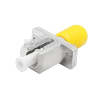 ST to LC Hybrid Simplex Metal Fiber Optic Adapter/Mating Sleeve, Female to Female