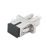 SC to LC Hybrid Simplex Metal Fiber Optic Adapter/Mating Sleeve, Female to Female