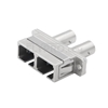 Image de Adaptateur à Fibre Optique/Manchon d'Accouplement Métallique ST-SC Hybride Duplex, Femelle vers Femelle