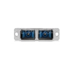 Picture of LC-SC Hybrid Duplex SM/MM Metal Fiber Optic Adapter/Mating Sleeve, Female to Female