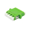 Picture of LC/APC to LC/APC Quad Single Mode Plastic Fiber Optic Adapter/Mating Sleeve with Flange