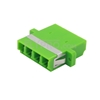 Picture of LC/APC to LC/APC Quad Single Mode Plastic Fiber Optic Adapter/Mating Sleeve with Flange