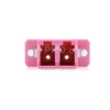 Picture of LC/UPC to LC/UPC 10G Duplex OM4 Multimode SC Footprint Plastic Fiber Optic Adapter/Mating Sleeve with Flange, Violet
