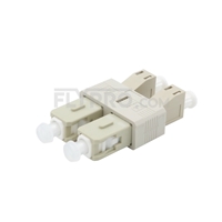 LC/UPC Female to SC/UPC Male Duplex OM1 Multimode Plastic Fiber Optic Adapter