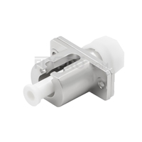 FC to LC Hybrid Simplex Metal Fiber Optic Adapter/Mating Sleeve, Female to Female