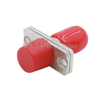 FC-ST Hybrid Simplex Metal Fiber Optic Adapter/Mating Sleeve, Female to Female
