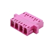 Bild von LC/UPC auf LC/UPC 10G Quad OM4 Multimode LWL-Adapter/Führungshülse aus Kunststoff mit Flansch, Violett