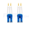 Picture of 150 x 2m (7ft) LC UPC to LC UPC Duplex OS2 Single Mode PVC (OFNR) 2.0mm Fiber Optic Patch Cable